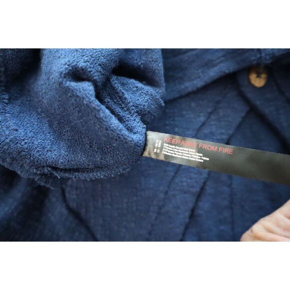 Free People Beach OB1102007 Women Sz XS Dark Blue Oasis L/S Top & Short Set - Picture 4 of 14